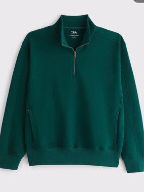 Abercrombie & Fitch YPB neoKNIT half-zip women's kelly green XXS